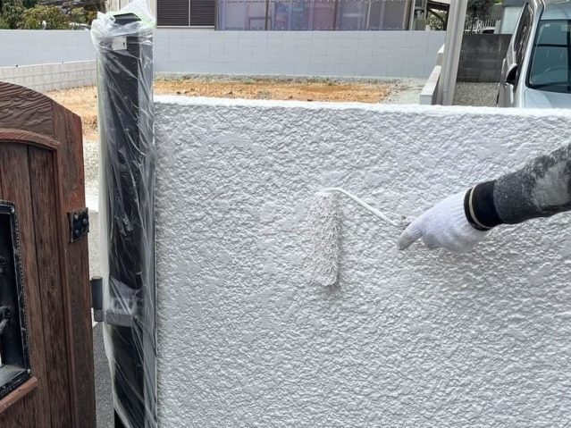 高砂市の塗装における塀上塗り